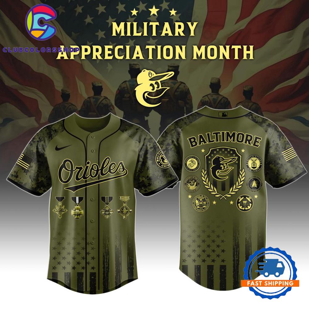 MLB Baltimore Orioles Celebrate Military Appreciation Baseball Jersey