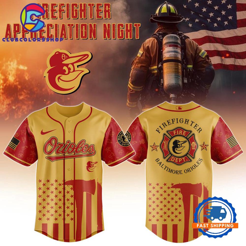 MLB Baltimore Orioles Firefighter Appreciation Baseball Jersey