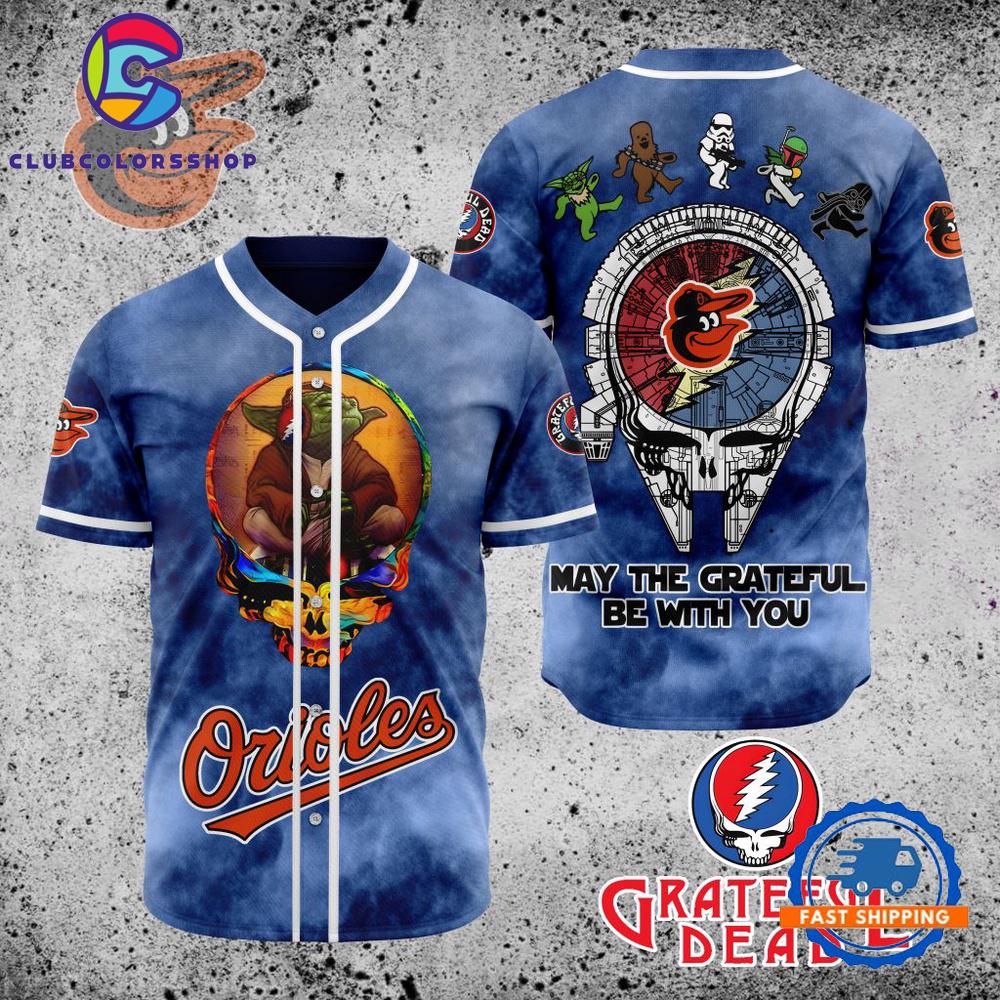 MLB Baltimore Orioles Grateful Dead Baseball Jersey