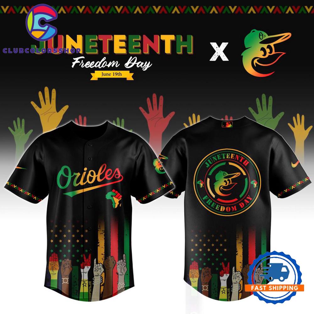 MLB Baltimore Orioles Juneteenth Freedom Day Baseball Jersey MLB Baltimore Orioles Juneteenth Freedom Day Baseball Jersey