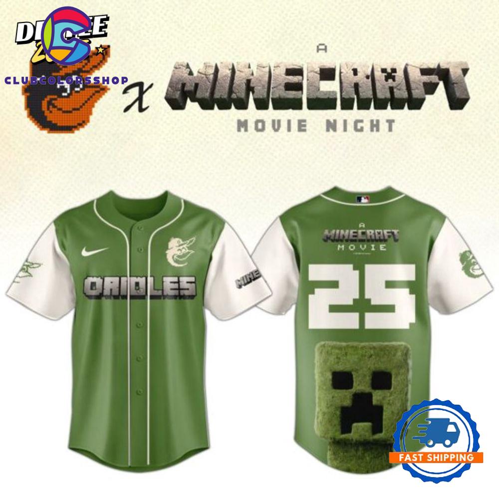 MLB Baltimore Orioles x A Minecraft Movie Baseball Jersey