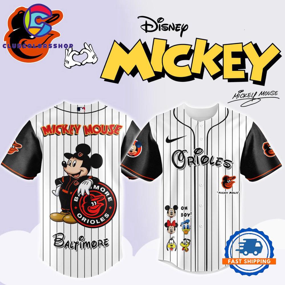 MLB Baltimore Orioles x Mickey Mouse And Friends Baseball Jersey