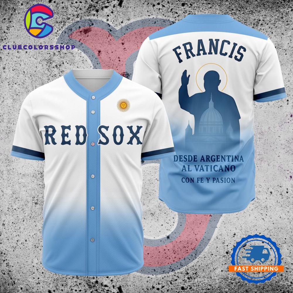 MLB Boston Red Sox Pray For Pope Francis Baseball Jersey