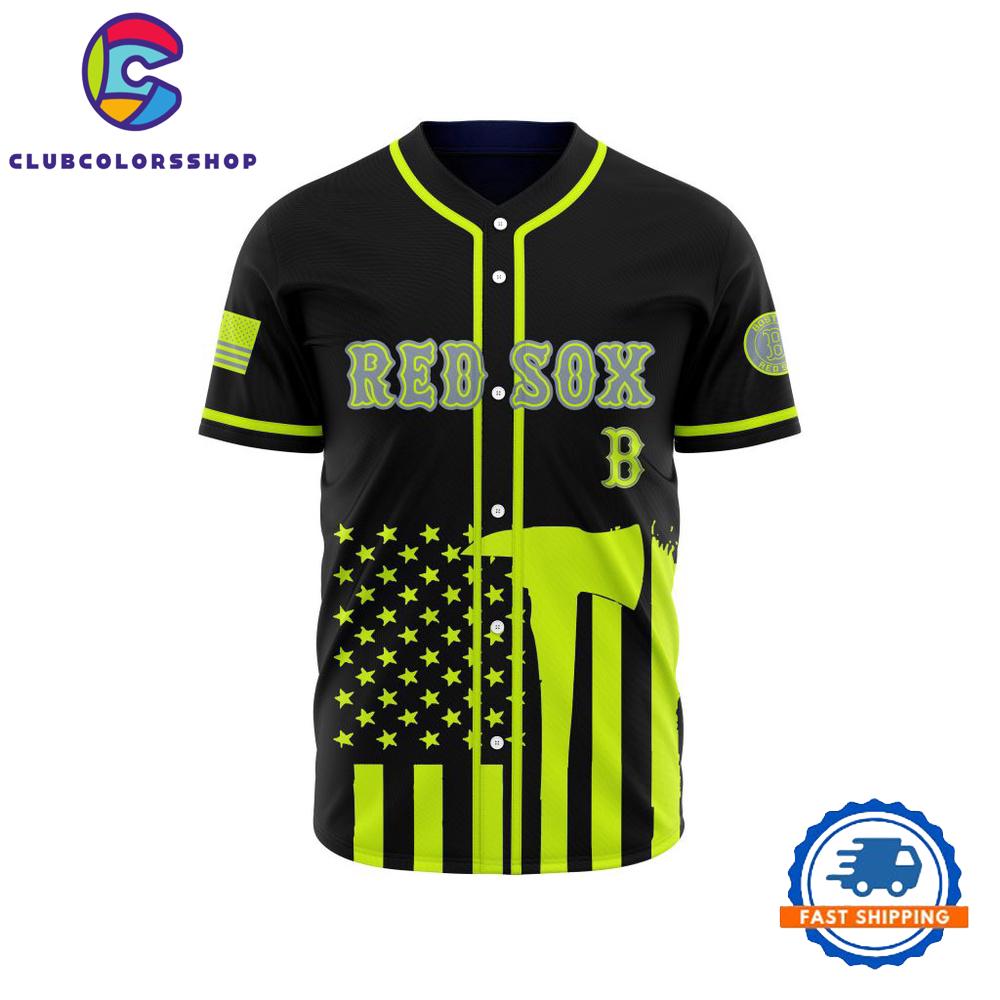 MLB Boston Red Sox Special Firefighter Design Baseball Jersey