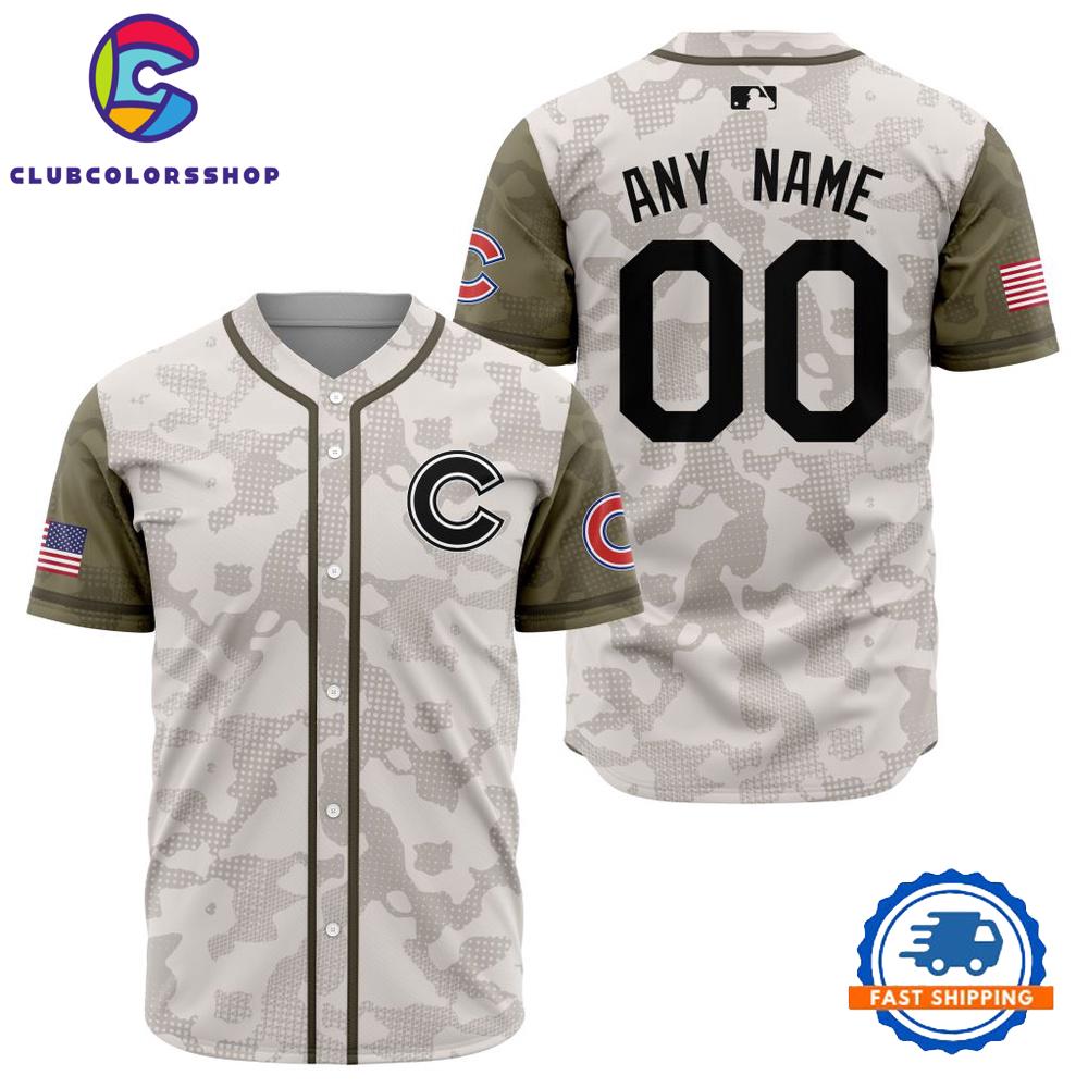 MLB Chicago Cubs Armed Forces Day Design Baseball Jersey