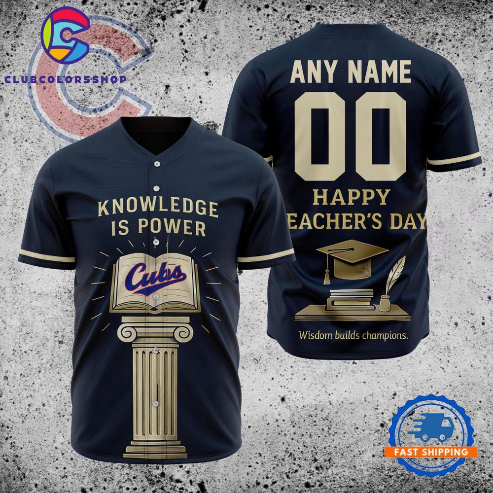 MLB Chicago Cubs Happy Teacher’s Day Baseball Jersey