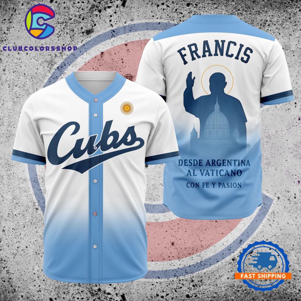 MLB Chicago Cubs Pray For Pope Francis Baseball Jersey