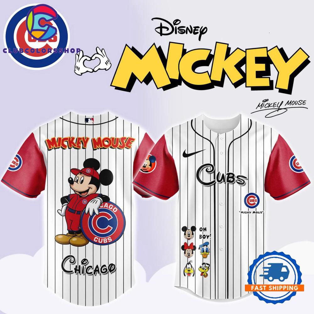 MLB Chicago Cubs x Mickey Mouse And Friends Baseball Jersey