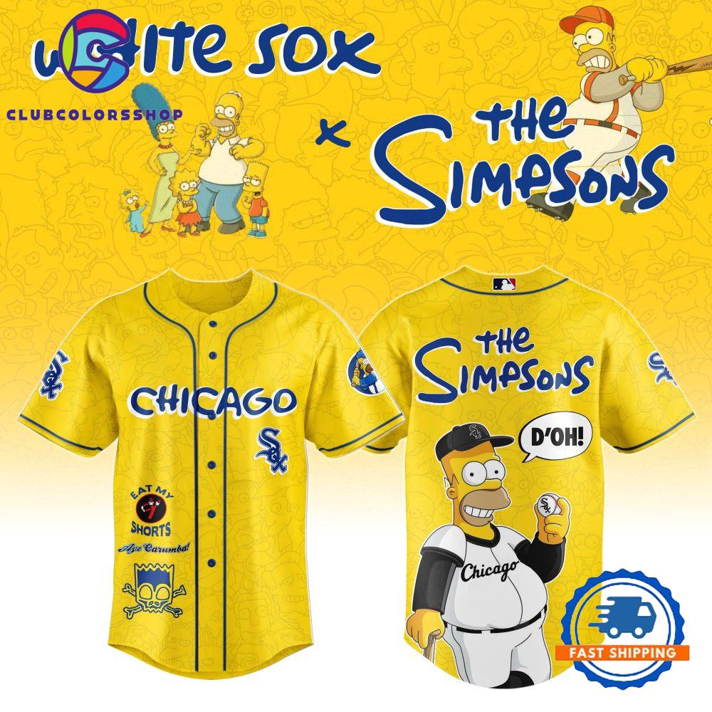 MLB Chicago White Sox Special The Simpsons New Design Baseball Jersey