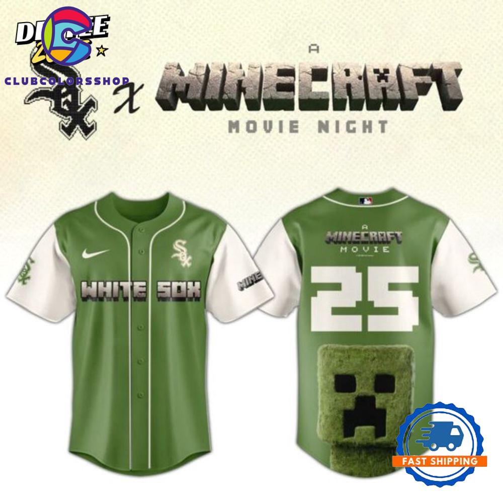 MLB Chicago White Sox x A Minecraft Movie Baseball Jersey