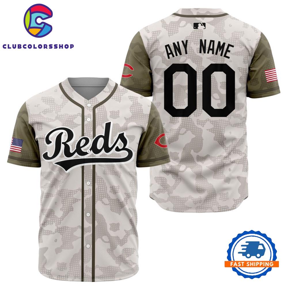 MLB Cincinnati Reds Armed Forces Day Design Baseball Jersey