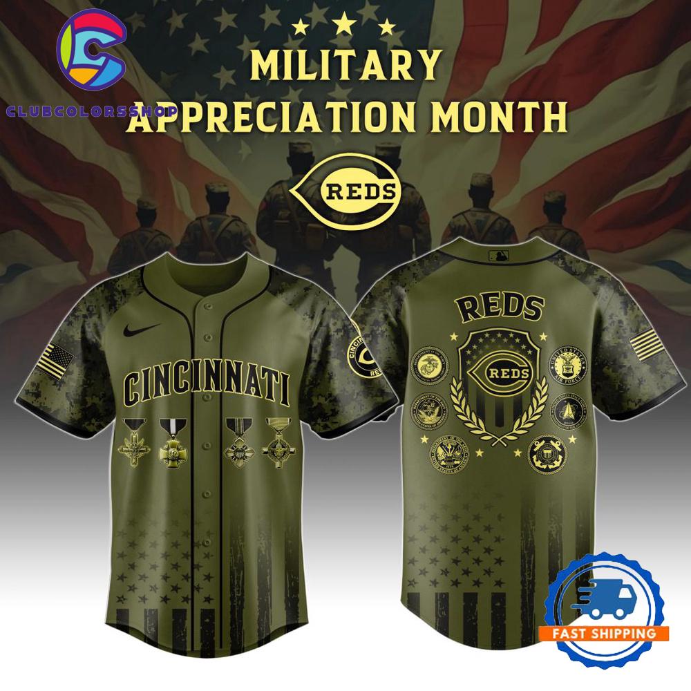 MLB Cincinnati Reds Celebrate Military Appreciation Baseball Jersey