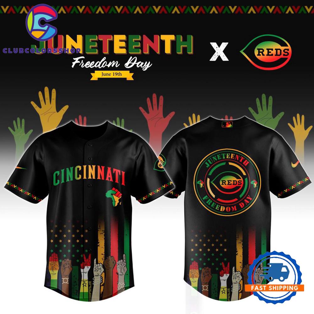 MLB Cincinnati Reds Juneteenth Freedom Day Baseball Jersey