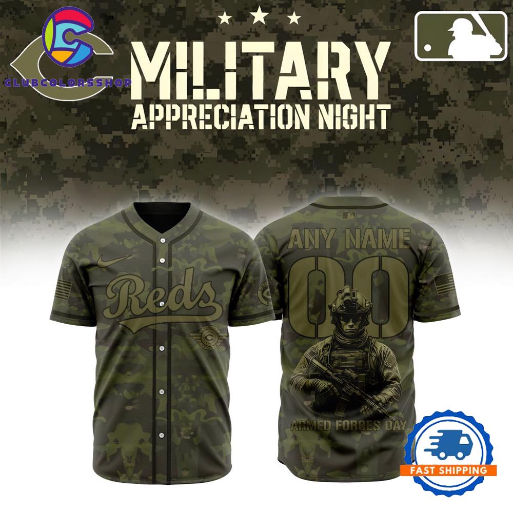 MLB Cincinnati Reds Military Appreciation Month Baseball Jersey