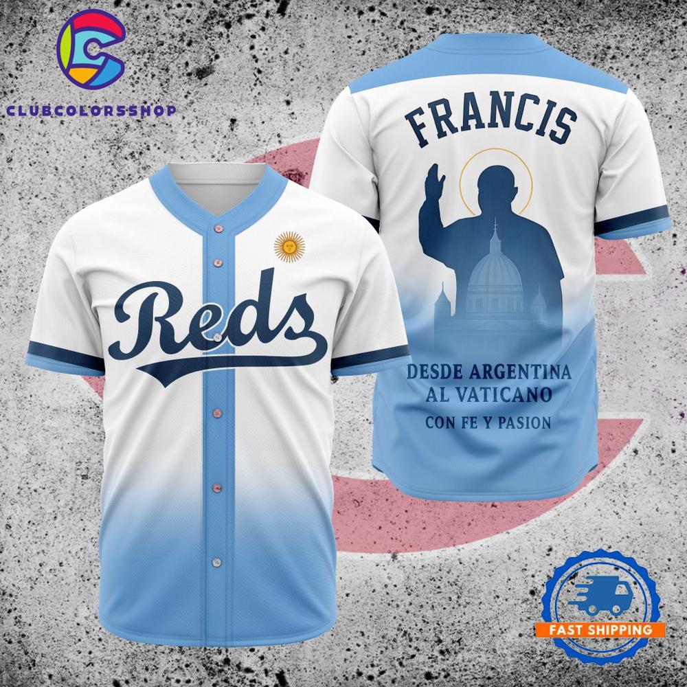 MLB Cincinnati Reds Pray For Pope Francis Baseball Jersey