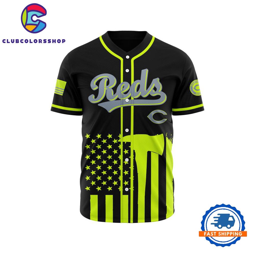 MLB Cincinnati Reds Special Firefighter Design Baseball Jersey