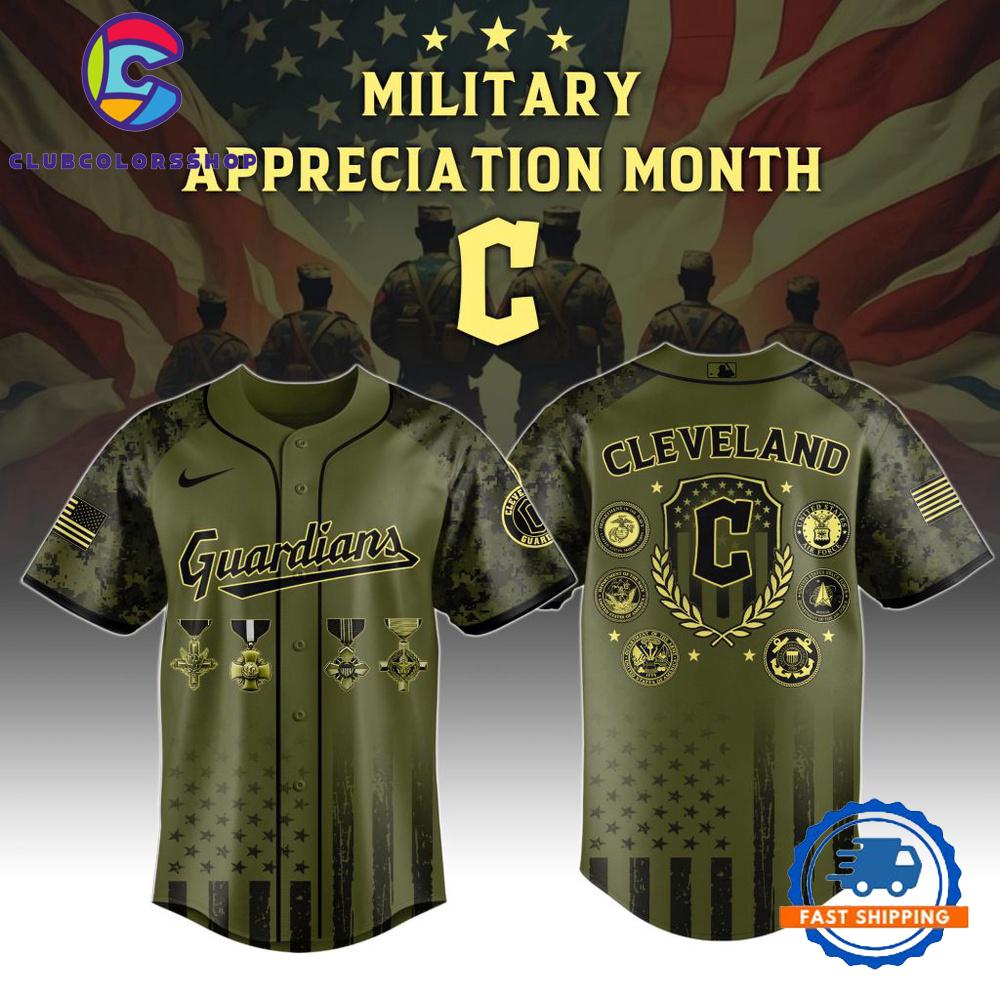 MLB Cleveland Guardians Celebrate Military Appreciation Baseball Jersey
