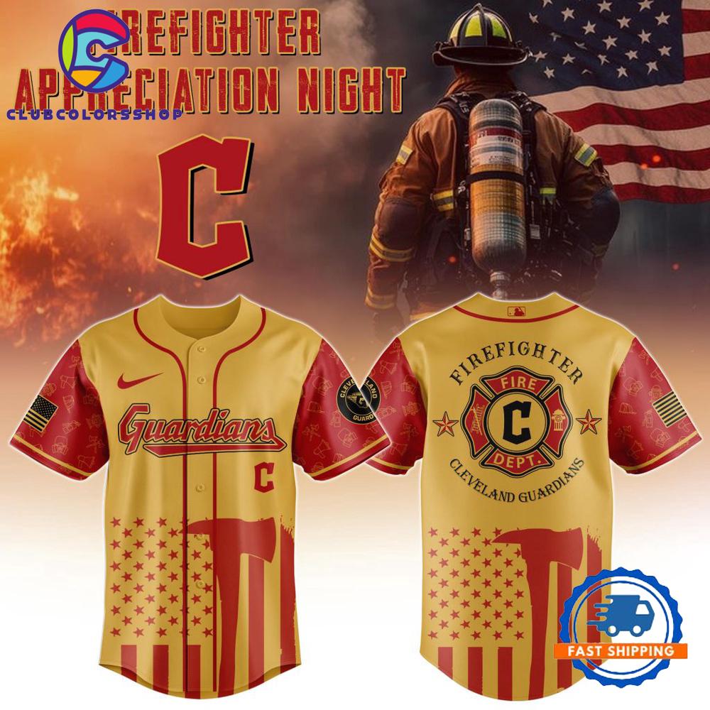 MLB Cleveland Guardians Firefighter Appreciation Baseball Jersey