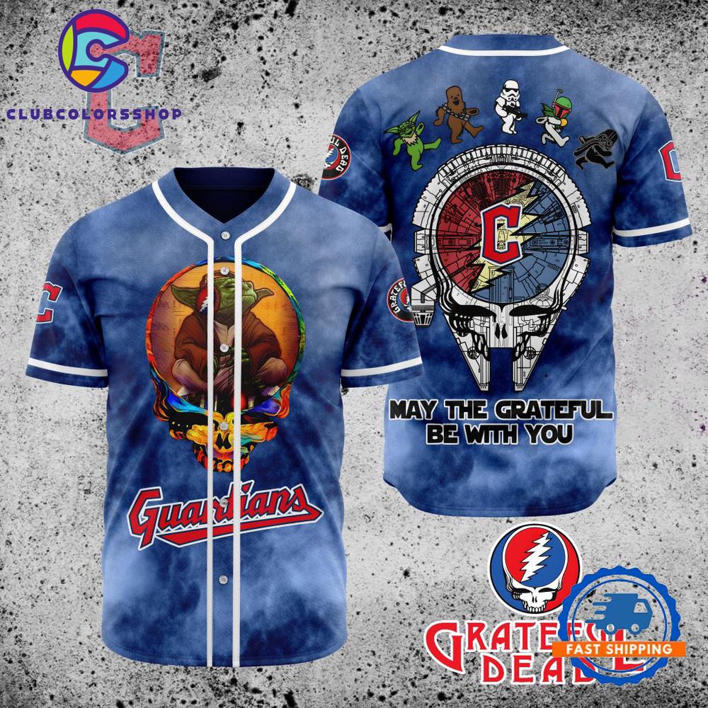 MLB Cleveland Guardians Grateful Dead Baseball Jersey