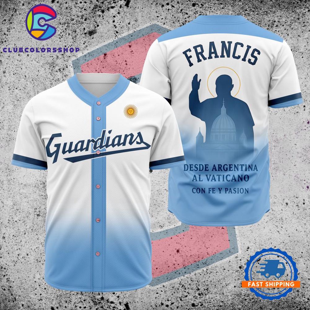 MLB Cleveland Guardians Pray For Pope Francis Baseball Jersey