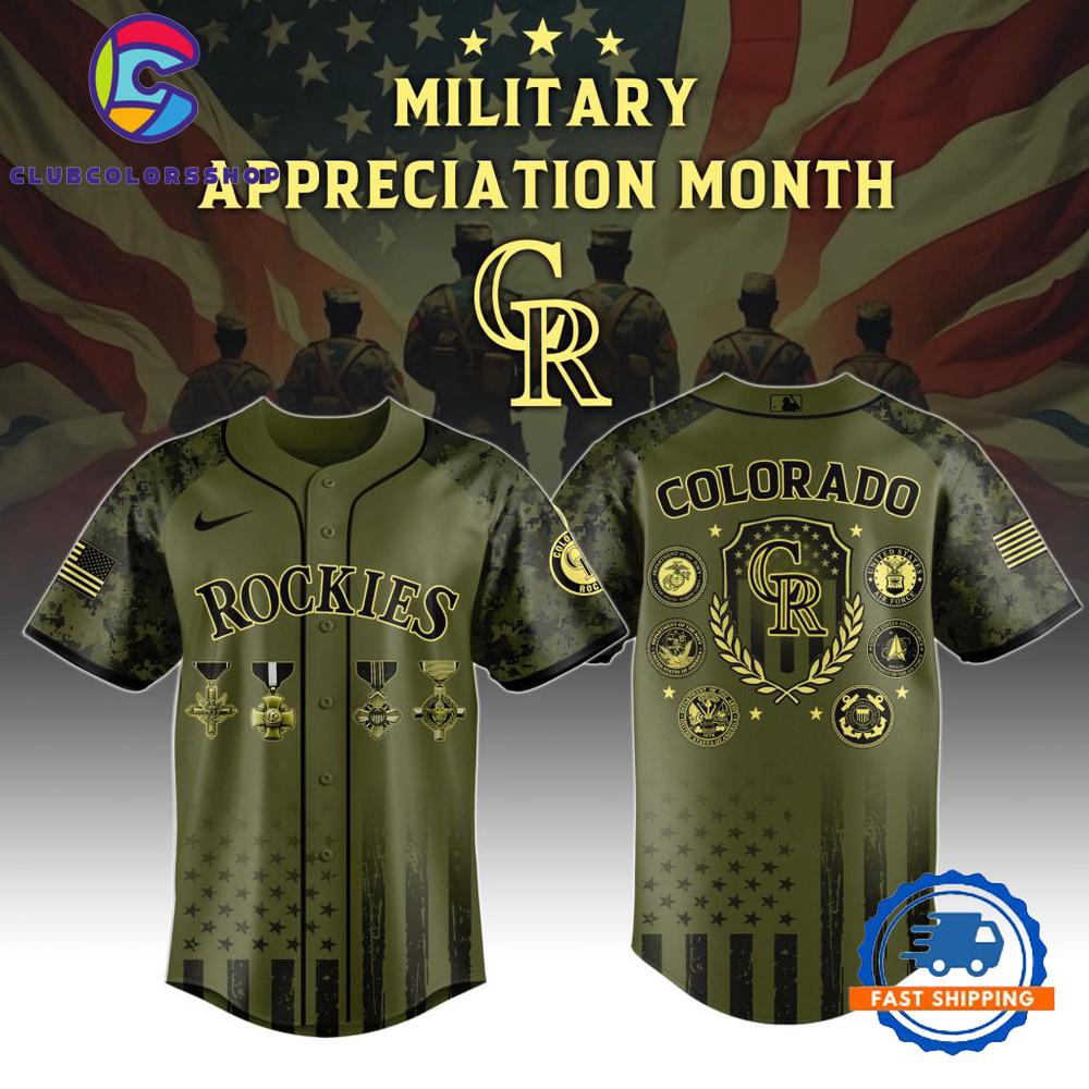 MLB Colorado Rockies Celebrate Military Appreciation Baseball Jersey