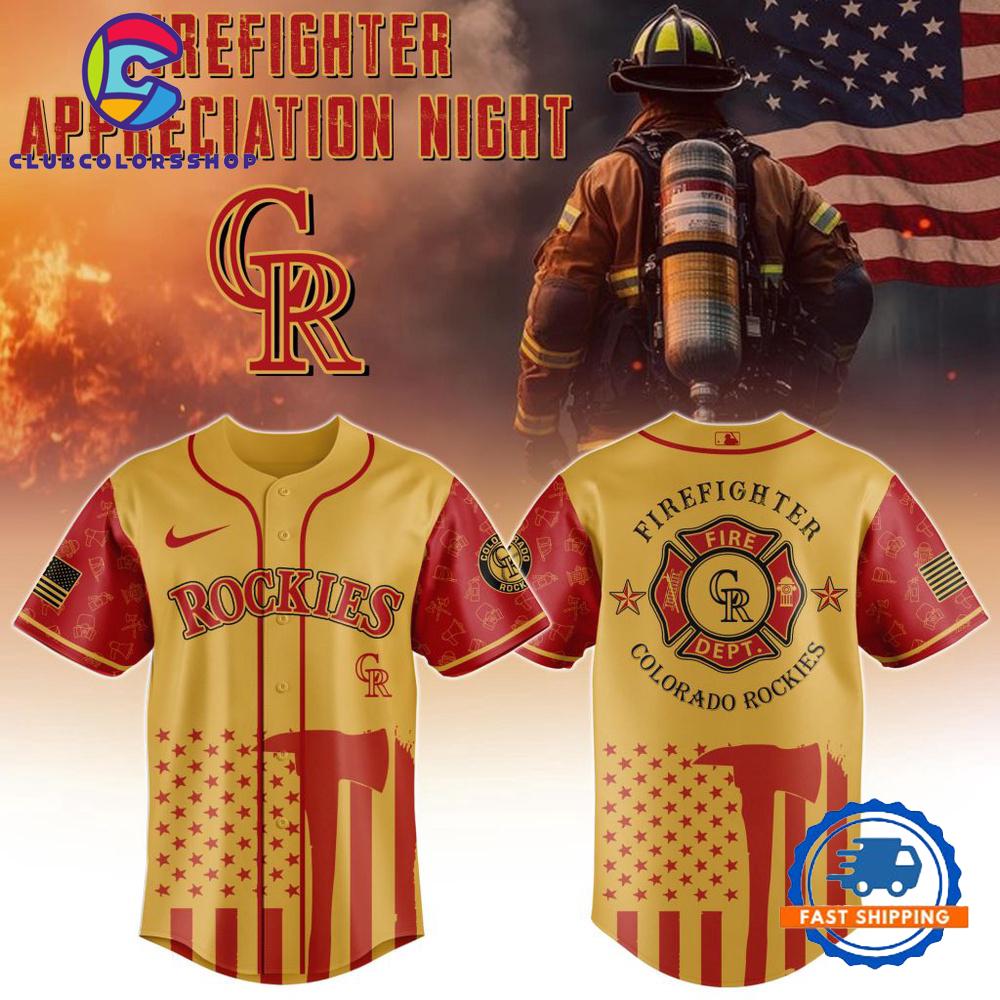 MLB Colorado Rockies Firefighter Appreciation Baseball Jersey
