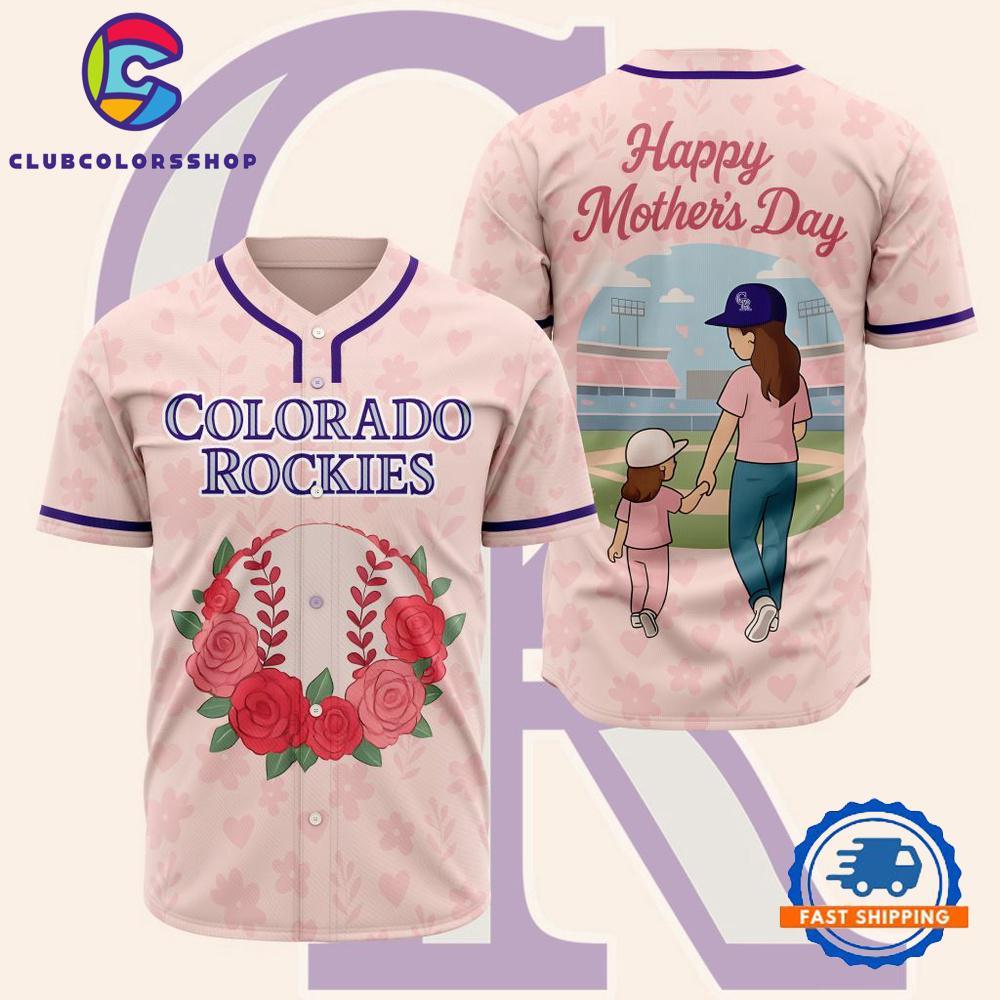 MLB Colorado Rockies Happy Mother’s Day Baseball Jersey