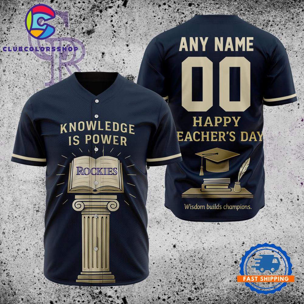 MLB Colorado Rockies Happy Teacher’s Day Baseball Jersey