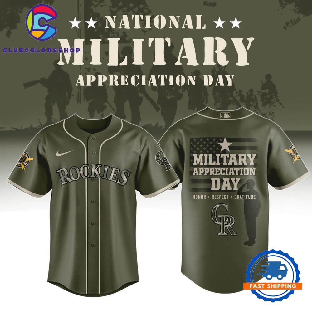 MLB Colorado Rockies Military Appreciation Day New Design Baseball Jersey