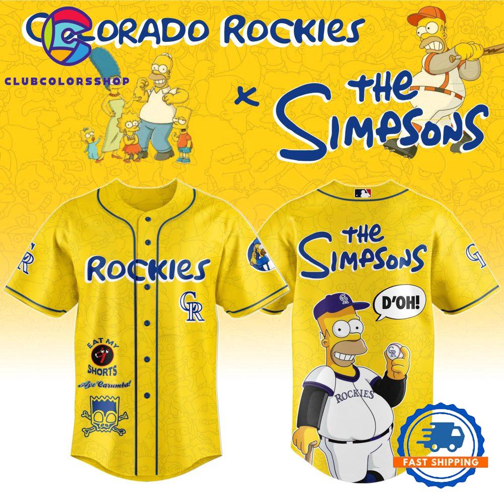MLB Colorado Rockies Special The Simpsons New Design Baseball Jersey