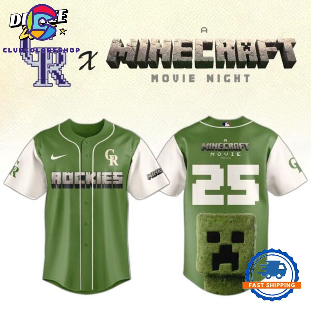 MLB Colorado Rockies x A Minecraft Movie Baseball Jersey
