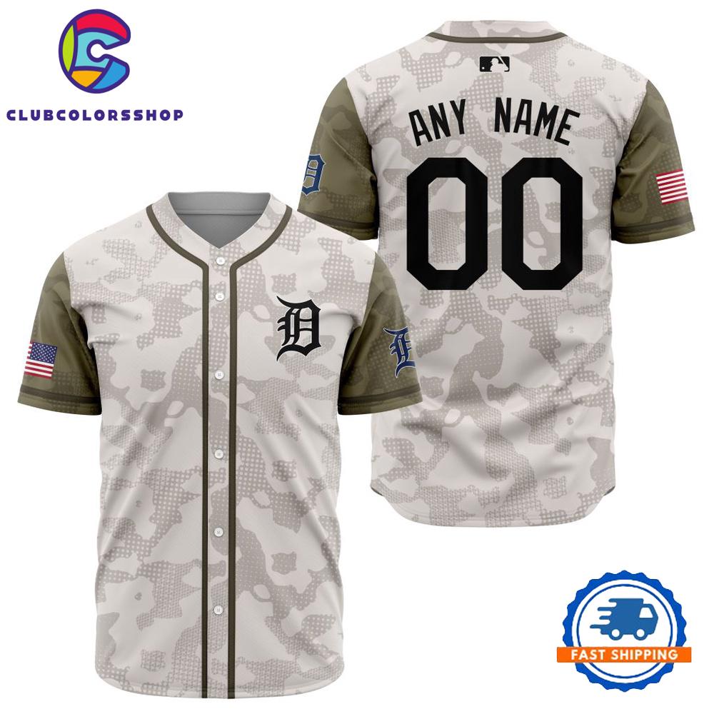 MLB Detroit Tigers Armed Forces Day Design Baseball Jersey