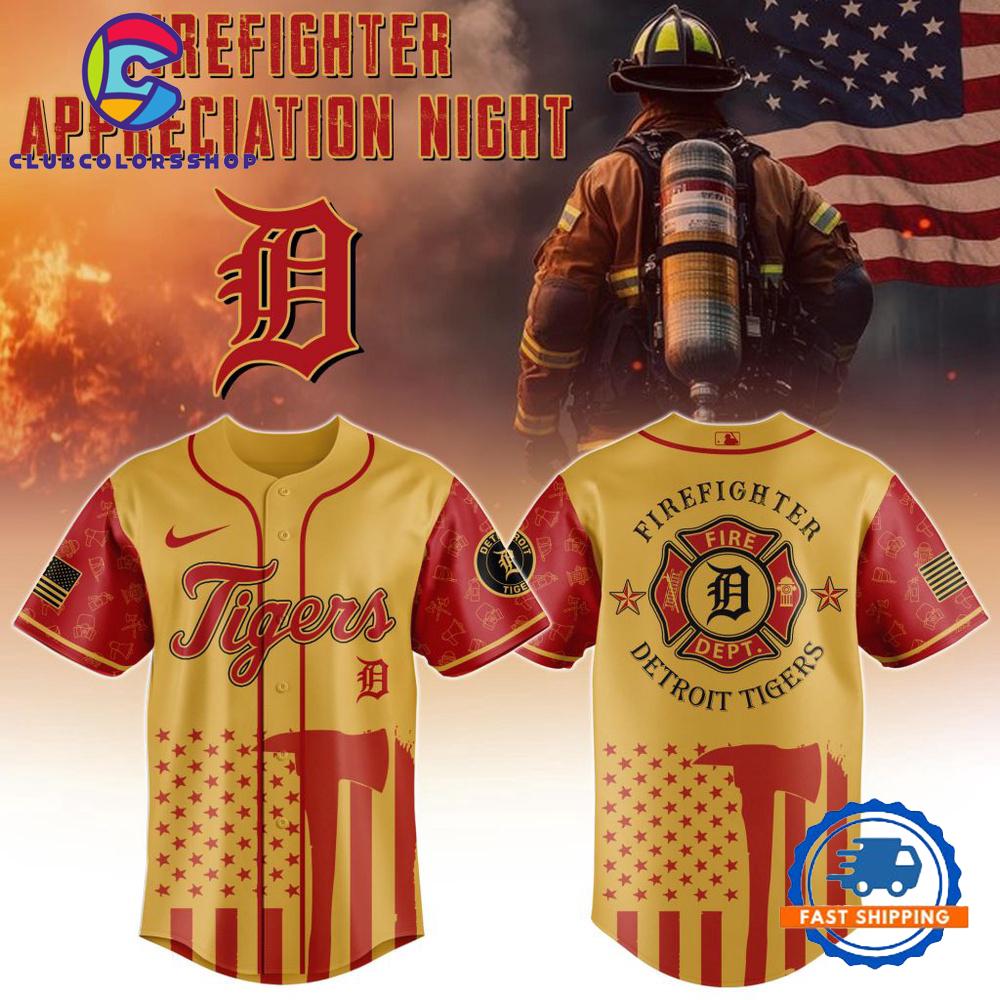MLB Detroit Tigers Firefighter Appreciation Baseball Jersey