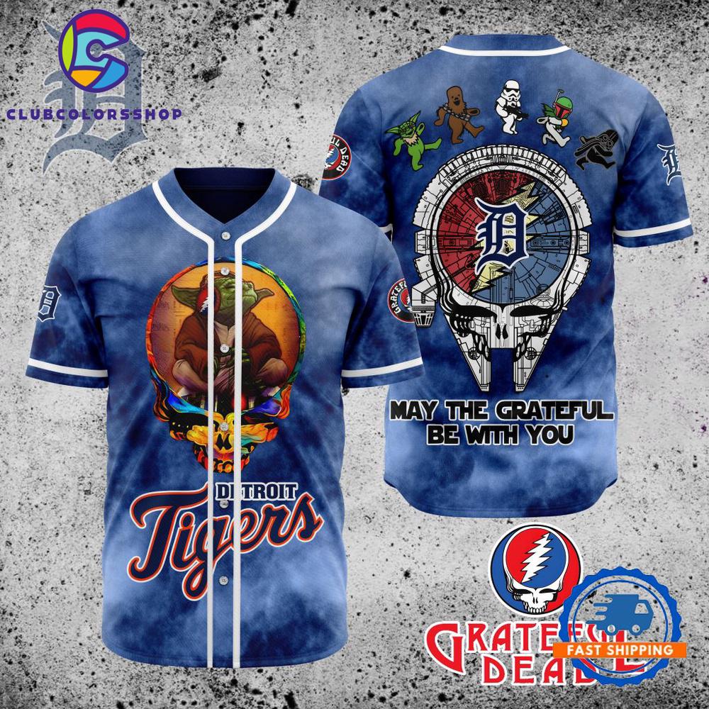 MLB Detroit Tigers Grateful Dead Baseball Jersey