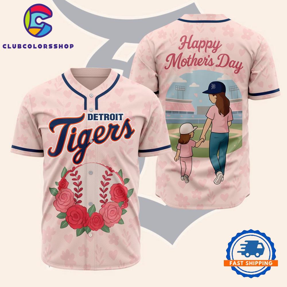 MLB Detroit Tigers Happy Mother’s Day Baseball Jersey