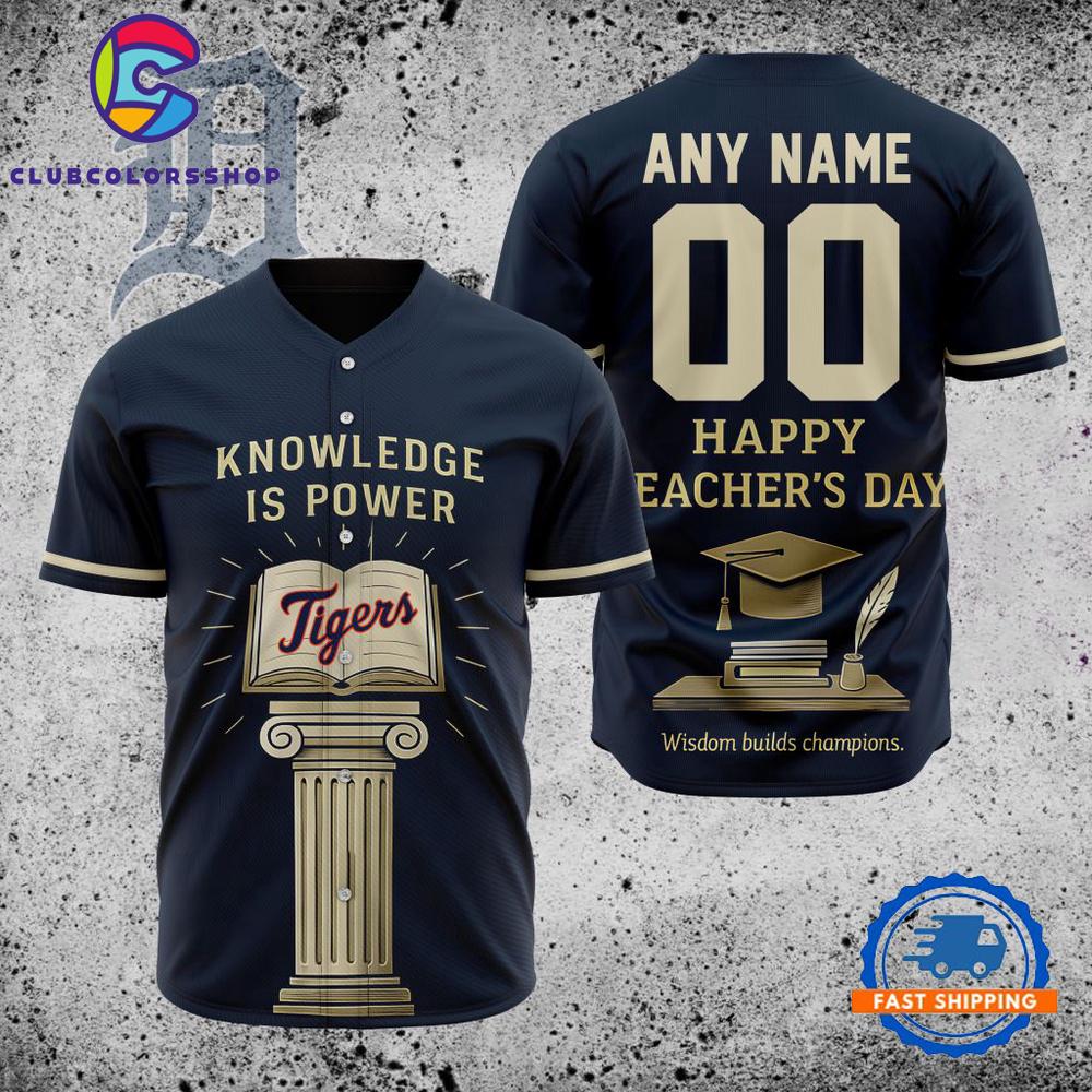 MLB Detroit Tigers Happy Teacher’s Day Baseball Jersey