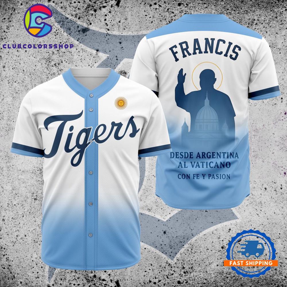 MLB Detroit Tigers Pray For Pope Francis Baseball Jersey