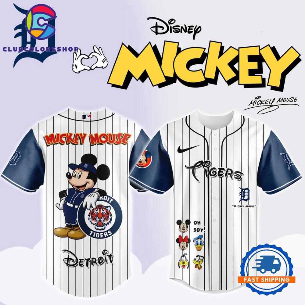 MLB Detroit Tigers x Mickey Mouse And Friends Baseball Jersey