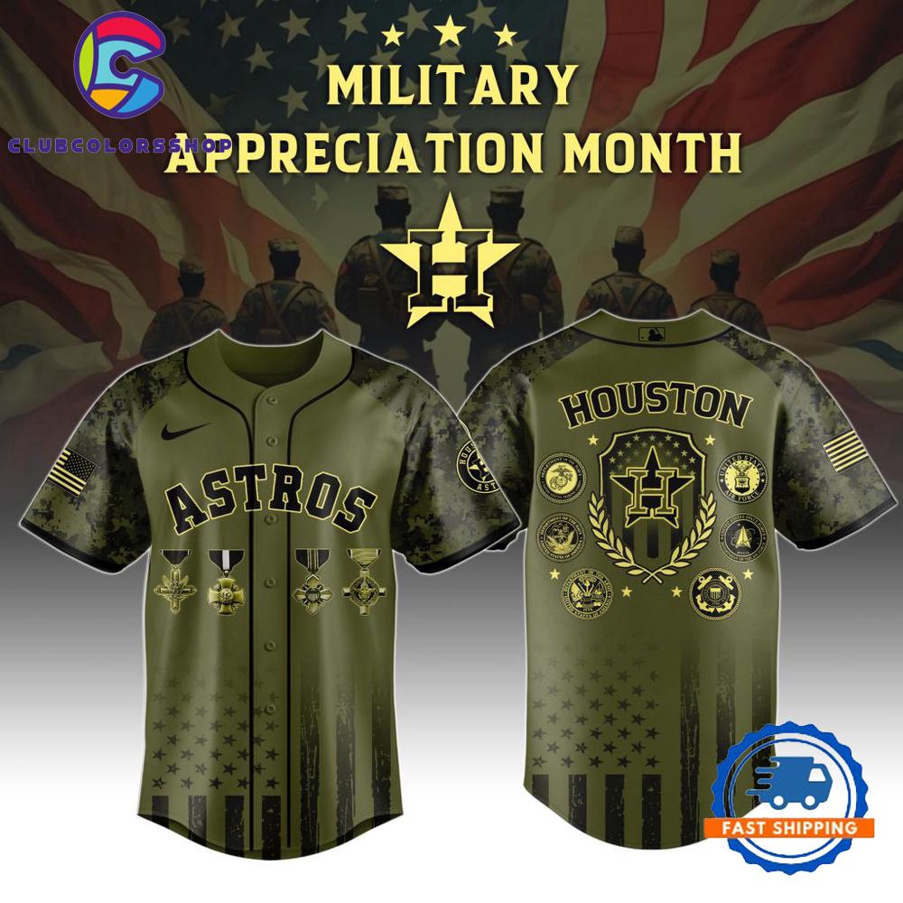 MLB Houston Astros Celebrate Military Appreciation Baseball Jersey