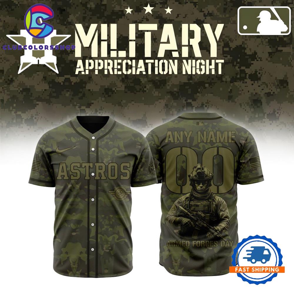 MLB Houston Astros Military Appreciation Month Baseball Jersey