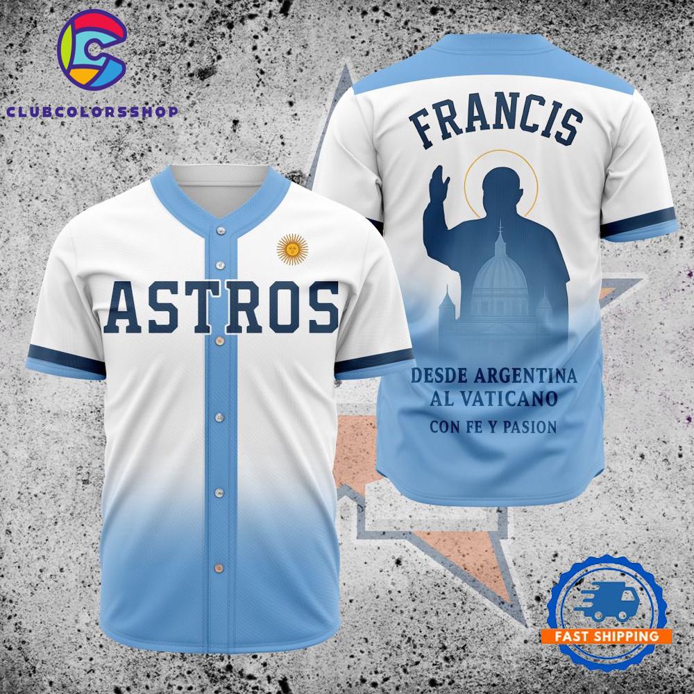 MLB Houston Astros Pray For Pope Francis Baseball Jersey