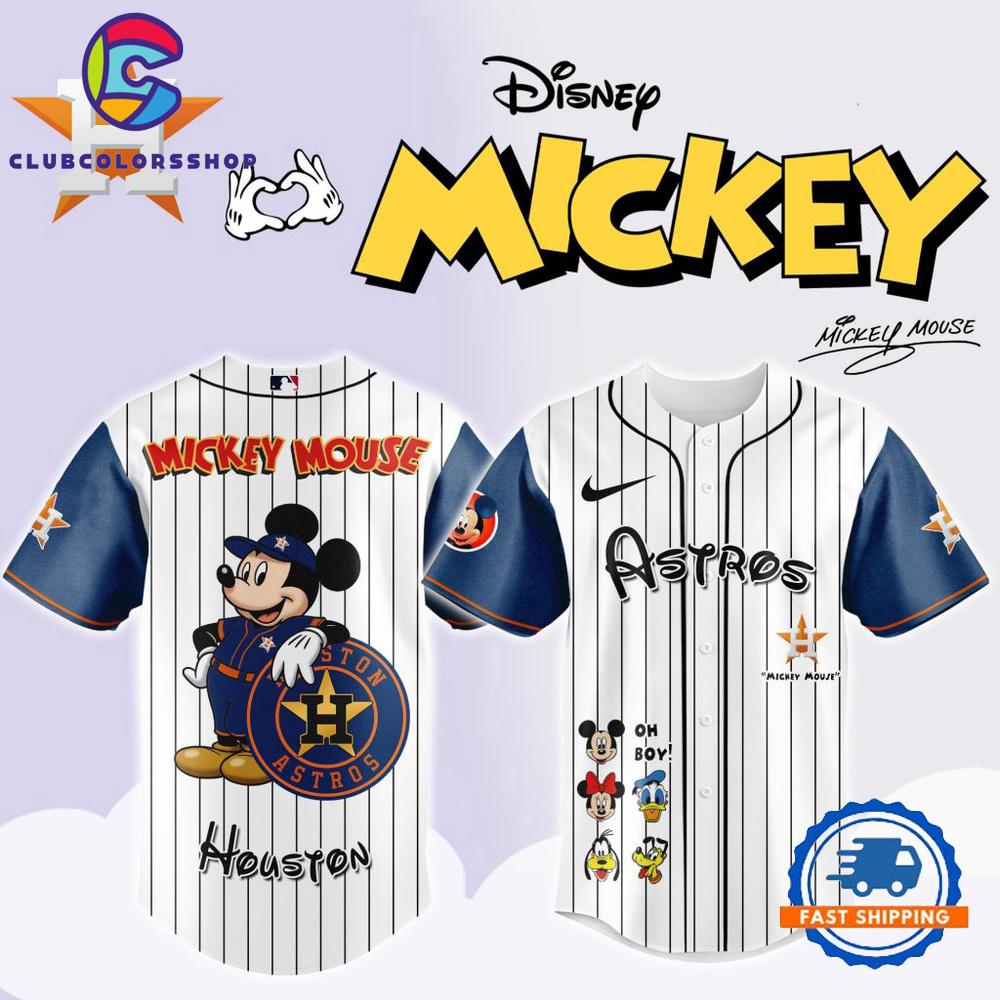 MLB Houston Astros x Mickey Mouse And Friends Baseball Jersey