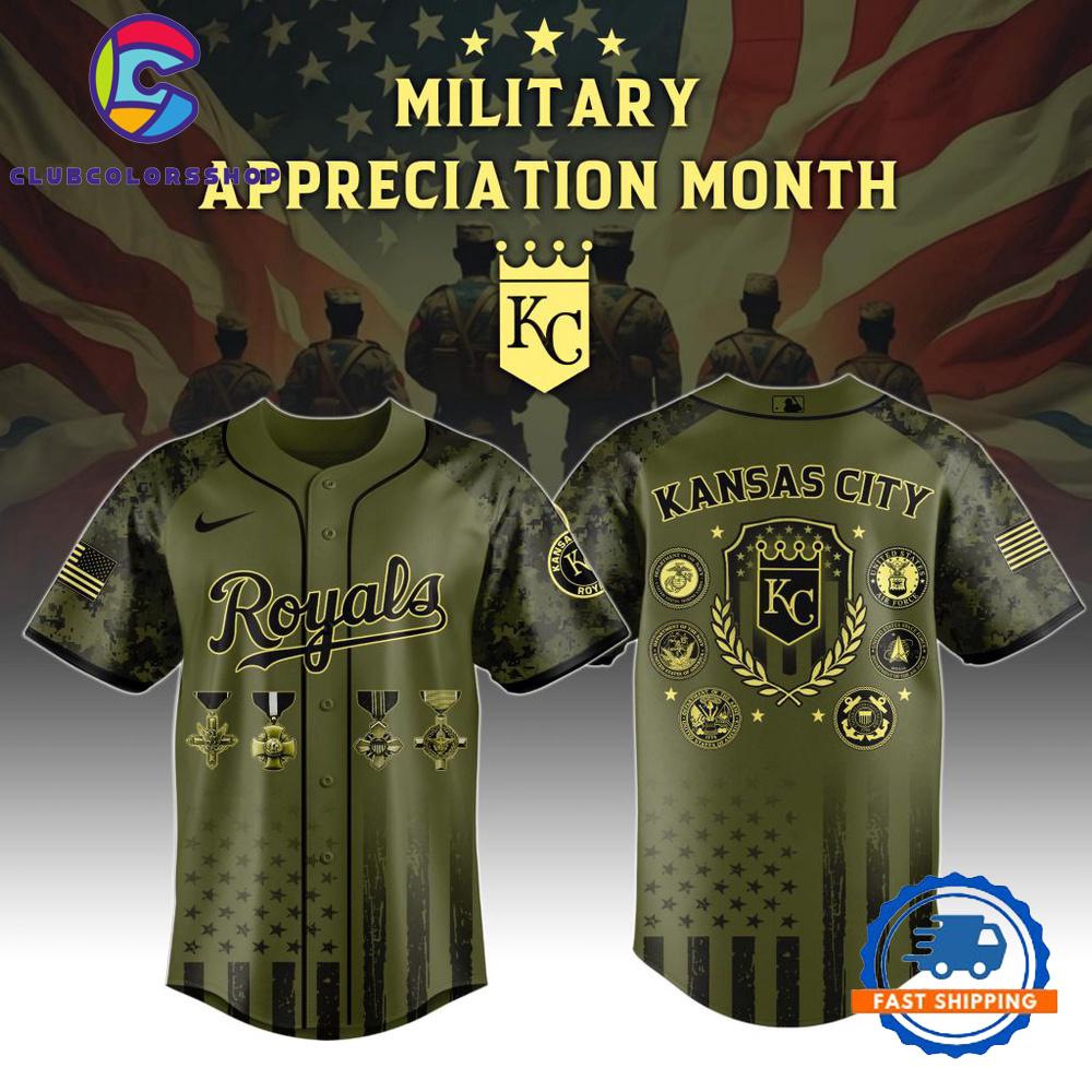 MLB Kansas City Royals Celebrate Military Appreciation Baseball Jersey