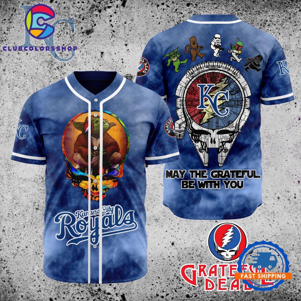 MLB Kansas City Royals Grateful Dead Baseball Jersey