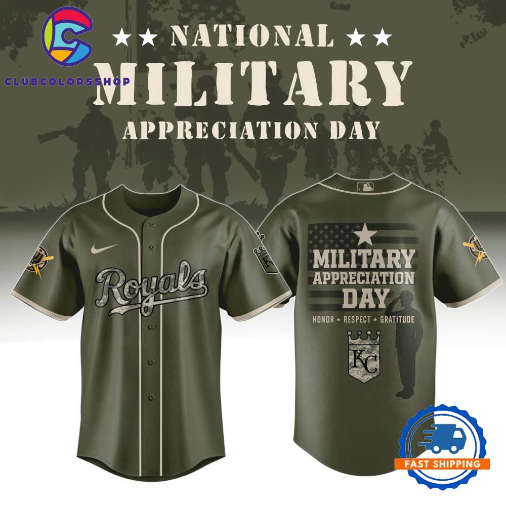 MLB Kansas City Royals Military Appreciation Day New Design Baseball Jersey
