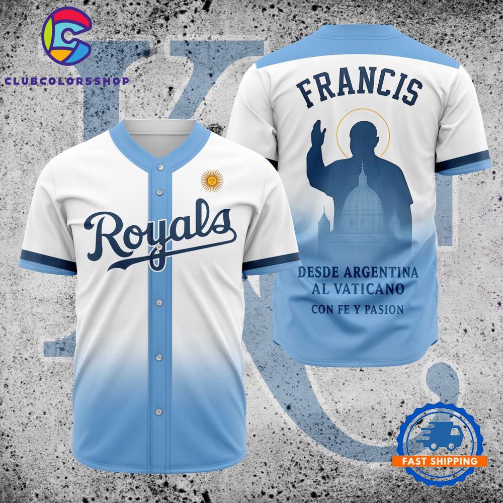 MLB Kansas City Royals Pray For Pope Francis Baseball Jersey