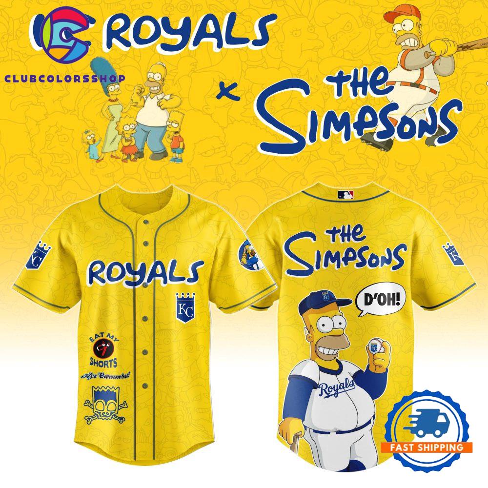 MLB Kansas City Royals Special The Simpsons New Design Baseball Jersey