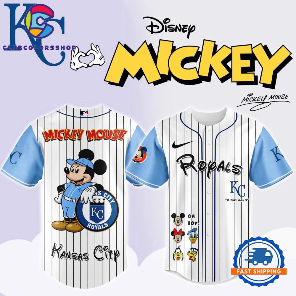 MLB Kansas City Royals x Mickey Mouse And Friends Baseball Jersey