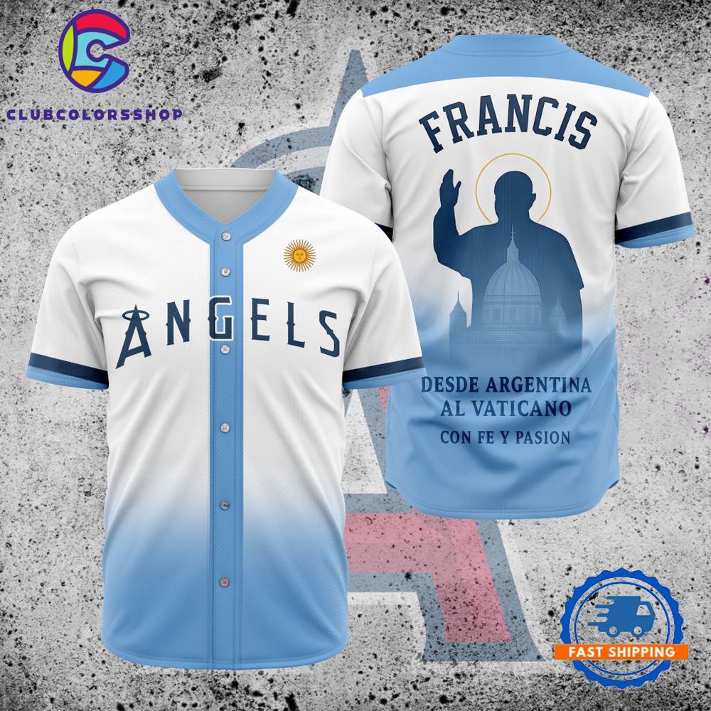 MLB Los Angeles Angels Pray For Pope Francis Baseball Jersey