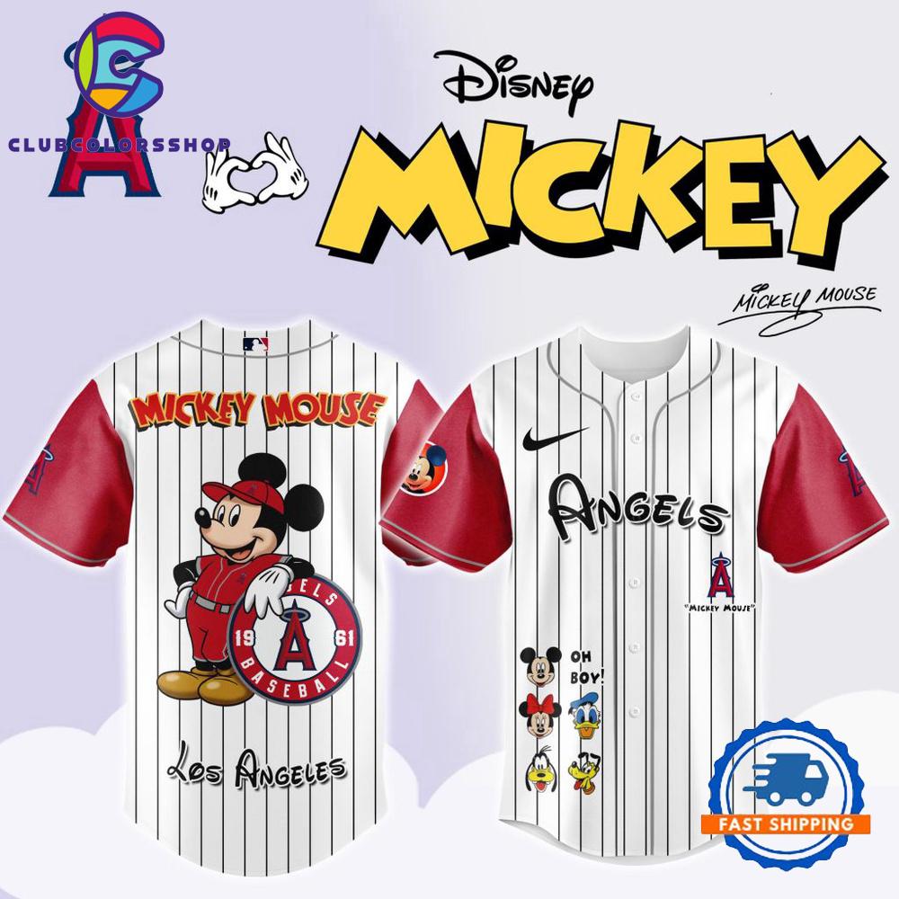 MLB Los Angeles Angels x Mickey Mouse And Friends Baseball Jersey